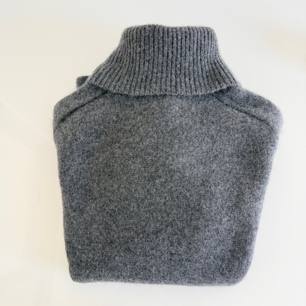 J. Crew Grey Cashmere Turtleneck Sweater - Picture 10 of 10